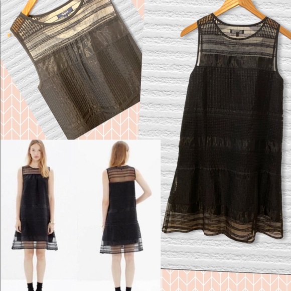 Madewell Tulle & Sheer embroidered dress. 🖤 - Picture 3 of 12